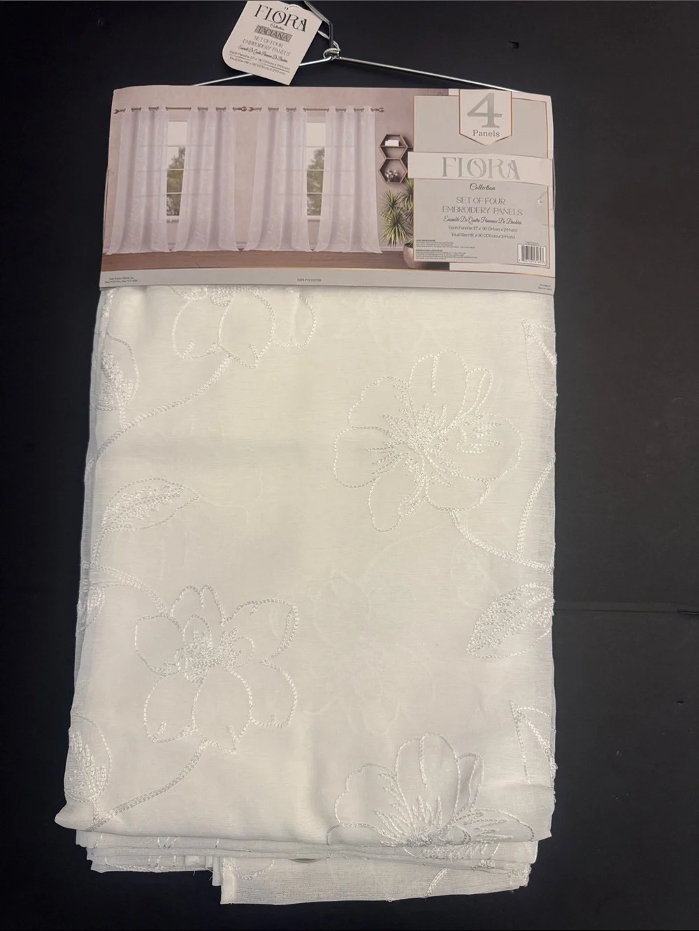 FLORA Collection Set Of Four Embroidery Panels - Extra Long - 37
